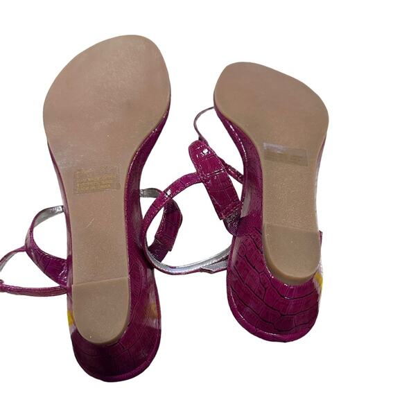 Steve Madden p-kimi thong Sandals purple faux crocodile Size 9 - Picture 9 of 9